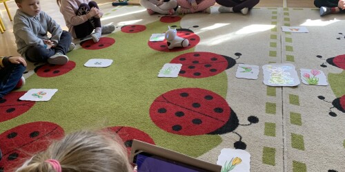 dzieci siedzą na dywanie - jedno z nich steruje robotem 3